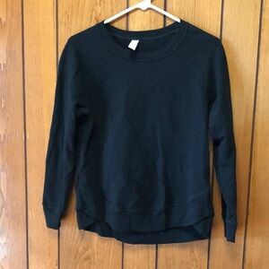 Balance Collection black fleece lined sweatshirt